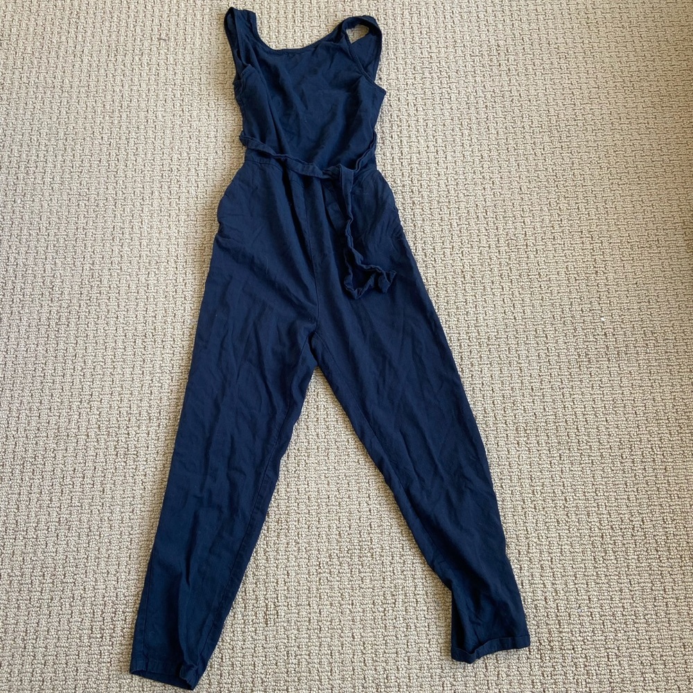 Marine Layer Black Eloise Belted Jumpsuit
